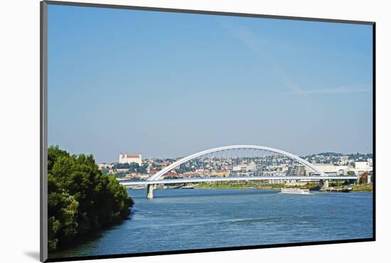 Apollo Most Bridge, Bratislava Castle, Danube River, Bratislava, Slovakia, Europe-Christian Kober-Mounted Photographic Print