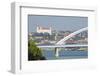 Apollo Most Bridge, Bratislava Castle, Danube River, Bratislava, Slovakia, Europe-Christian Kober-Framed Photographic Print