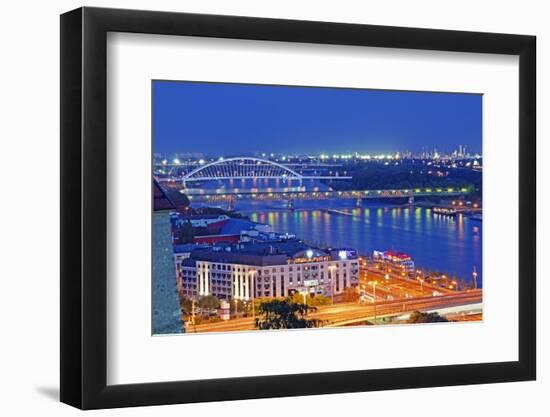 Apollo Most Bridge, Danube River, Bratislava, Slovakia, Europe-Christian Kober-Framed Photographic Print