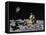 Apollo on Surface of Moon, with Earth in the Background-null-Framed Stretched Canvas