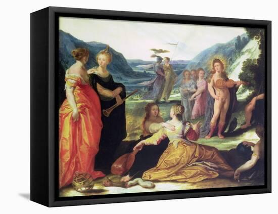 Apollo, Pallas and the Muses, 16th Century-Bartholomaeus Spranger-Framed Stretched Canvas