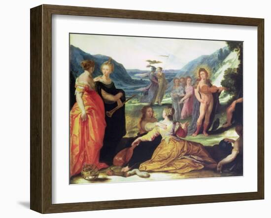 Apollo, Pallas and the Muses, 16th Century-Bartholomaeus Spranger-Framed Giclee Print