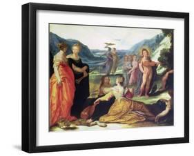 Apollo, Pallas and the Muses, 16th Century-Bartholomaeus Spranger-Framed Giclee Print