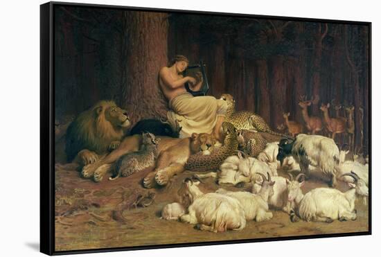 Apollo Playing the Lute-Briton Rivière-Framed Stretched Canvas