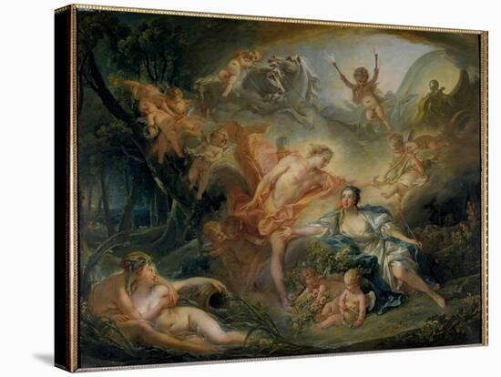 Apollo Reveling His Deity to the Shepherd Isse La Bergere Loves Philemon Who is in Reality the God-Francois Boucher-Stretched Canvas