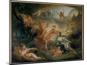 Apollo Reveling His Deity to the Shepherd Isse La Bergere Loves Philemon Who is in Reality the God-Francois Boucher-Mounted Giclee Print