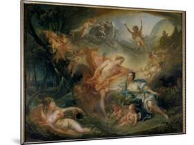 Apollo Reveling His Deity to the Shepherd Isse La Bergere Loves Philemon Who is in Reality the God-Francois Boucher-Mounted Giclee Print