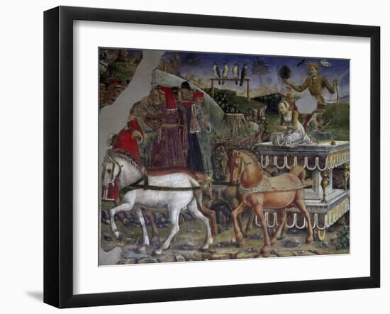 Apollo's Chariot Pulled by Horses and Driven by Aurora, Detail from Triumph of Apollo-Francesco del Cossa-Framed Giclee Print