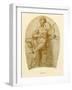 Apollo Seated, Playing His Viol-Bernadino India-Framed Giclee Print