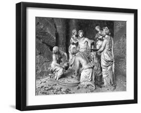 Apollo Tended by the Nymphs in the Grove of the Baths of Apollo-François Girardon-Framed Giclee Print