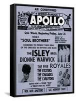 Apollo Theatre Ad: Soul Brothers, Isley Brothers, Dionne Warwick, Five Royales, Charades, Carletons-null-Framed Stretched Canvas