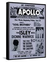 Apollo Theatre Ad: Soul Brothers, Isley Brothers, Dionne Warwick, Five Royales, Charades, Carletons-null-Framed Stretched Canvas