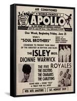Apollo Theatre Ad: Soul Brothers, Isley Brothers, Dionne Warwick, Five Royales, Charades, Carletons-null-Framed Stretched Canvas