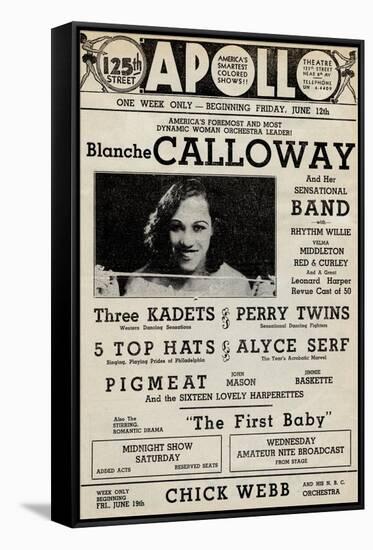 Apollo Theatre: Blanche Calloway and Band, Three Kadets, Perry Twins, 5 Top Hats and More-null-Framed Stretched Canvas