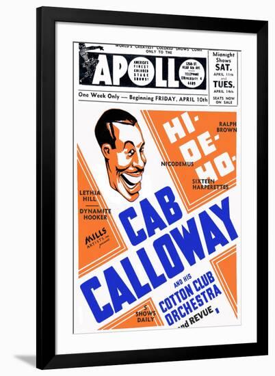 Apollo Theatre: Cab Calloway, Nicodemus, Sixteen Harperettes, Lethia Hill, and Dynamite Hooker-null-Framed Art Print