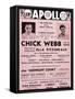 Apollo Theatre  Handbill: Chick Webb, Ella Fitzgerald, Cook and Brown, Wolford's Pets and More-null-Framed Stretched Canvas