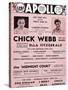 Apollo Theatre  Handbill: Chick Webb, Ella Fitzgerald, Cook and Brown, Wolford's Pets and More-null-Stretched Canvas