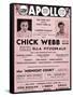 Apollo Theatre  Handbill: Chick Webb, Ella Fitzgerald, Cook and Brown, Wolford's Pets and More-null-Framed Stretched Canvas