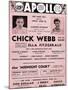 Apollo Theatre  Handbill: Chick Webb, Ella Fitzgerald, Cook and Brown, Wolford's Pets and More-null-Mounted Art Print