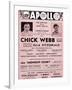 Apollo Theatre  Handbill: Chick Webb, Ella Fitzgerald, Cook and Brown, Wolford's Pets and More-null-Framed Art Print