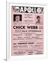 Apollo Theatre  Handbill: Chick Webb, Ella Fitzgerald, Cook and Brown, Wolford's Pets and More-null-Framed Art Print