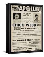 Apollo Theatre  Handbill: Chick Webb, Ella Fitzgerald, Cook and Brown, Wolford's Pets and More-null-Framed Stretched Canvas