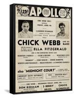 Apollo Theatre  Handbill: Chick Webb, Ella Fitzgerald, Cook and Brown, Wolford's Pets and More-null-Framed Stretched Canvas