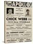 Apollo Theatre  Handbill: Chick Webb, Ella Fitzgerald, Cook and Brown, Wolford's Pets and More-null-Stretched Canvas