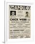 Apollo Theatre  Handbill: Chick Webb, Ella Fitzgerald, Cook and Brown, Wolford's Pets and More-null-Framed Art Print