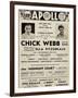 Apollo Theatre  Handbill: Chick Webb, Ella Fitzgerald, Cook and Brown, Wolford's Pets and More-null-Framed Art Print