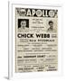 Apollo Theatre  Handbill: Chick Webb, Ella Fitzgerald, Cook and Brown, Wolford's Pets and More-null-Framed Art Print