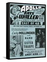 Apollo Theatre  Handbill: Fats Waller, Lucky Millinder, Sister Tharpe-null-Framed Stretched Canvas