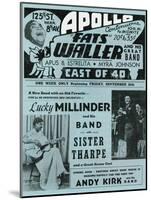 Apollo Theatre  Handbill: Fats Waller, Lucky Millinder, Sister Tharpe-null-Mounted Art Print