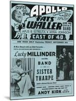 Apollo Theatre  Handbill: Fats Waller, Lucky Millinder, Sister Tharpe-null-Mounted Art Print