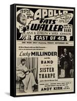 Apollo Theatre  Handbill: Fats Waller, Lucky Millinder, Sister Tharpe-null-Framed Stretched Canvas