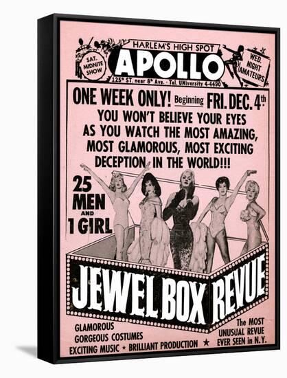 Apollo Theatre Jewel Box Revue: Gorgeous and Glamorous, 25 Men and 1 Girl-null-Framed Stretched Canvas