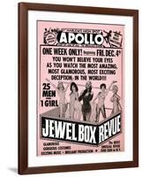 Apollo Theatre Jewel Box Revue: Gorgeous and Glamorous, 25 Men and 1 Girl-null-Framed Art Print