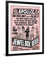 Apollo Theatre Jewel Box Revue: Gorgeous and Glamorous, 25 Men and 1 Girl-null-Framed Art Print