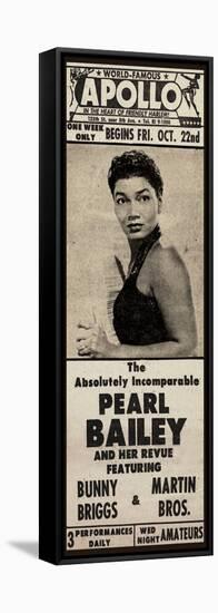 Apollo Theatre Newspaper Ad: Pearl Bailey and Her Revue, Bunny Briggs, and Martin Brothers; 1965-null-Framed Stretched Canvas