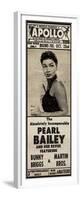 Apollo Theatre Newspaper Ad: Pearl Bailey and Her Revue, Bunny Briggs, and Martin Brothers; 1965-null-Framed Premium Giclee Print