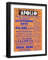 Apollo Theatre: Scottsboro Boys, Blanche Calloway, Chick Webb, Ella Fitzgerald, and More-null-Framed Art Print