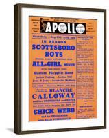 Apollo Theatre: Scottsboro Boys, Blanche Calloway, Chick Webb, Ella Fitzgerald, and More-null-Framed Art Print