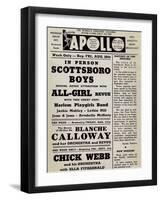 Apollo Theatre: Scottsboro Boys, Blanche Calloway, Chick Webb, Ella Fitzgerald, and More-null-Framed Art Print