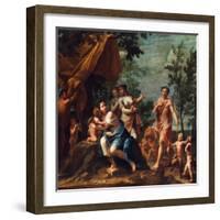 Apollo with Three Graces, Venus, Cupid and Pan-Marcantonio Franceschini-Framed Giclee Print