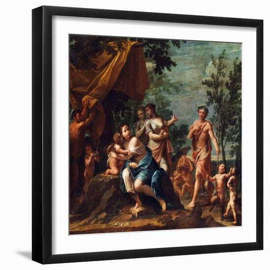 Apollo with Three Graces, Venus, Cupid and Pan-Marcantonio Franceschini-Framed Giclee Print