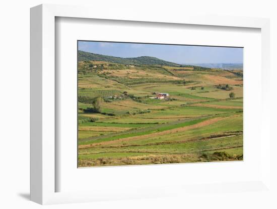 Apollonia, or Apoloni, Fier Region, Albania. Typical countryside viewed from the ruins of Apollo...-null-Framed Photographic Print