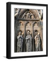 Apostle Sculptures, South Facade, Notre Dame Cathedral, Paris, France, Europe-Godong-Framed Photographic Print