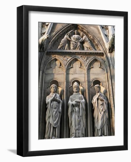 Apostle Sculptures, South Facade, Notre Dame Cathedral, Paris, France, Europe-Godong-Framed Photographic Print