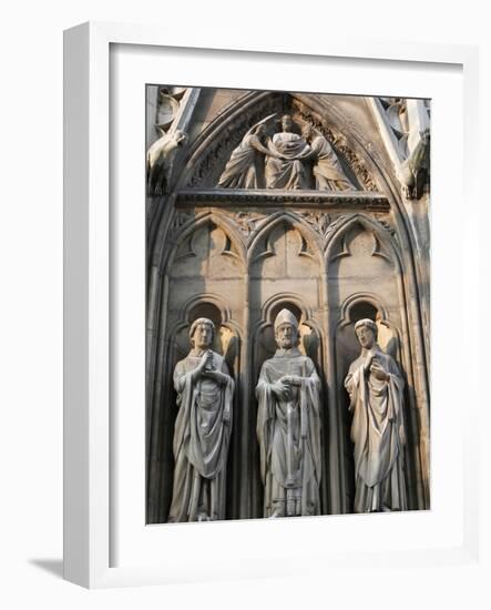 Apostle Sculptures, South Facade, Notre Dame Cathedral, Paris, France, Europe-Godong-Framed Photographic Print