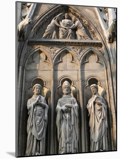 Apostle Sculptures, South Facade, Notre Dame Cathedral, Paris, France, Europe-Godong-Mounted Photographic Print